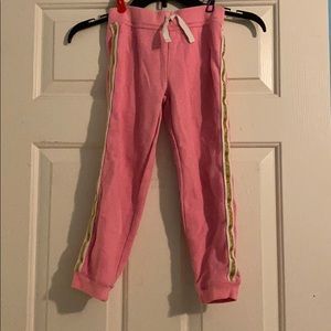 Girls sweatpants with gold stripes
